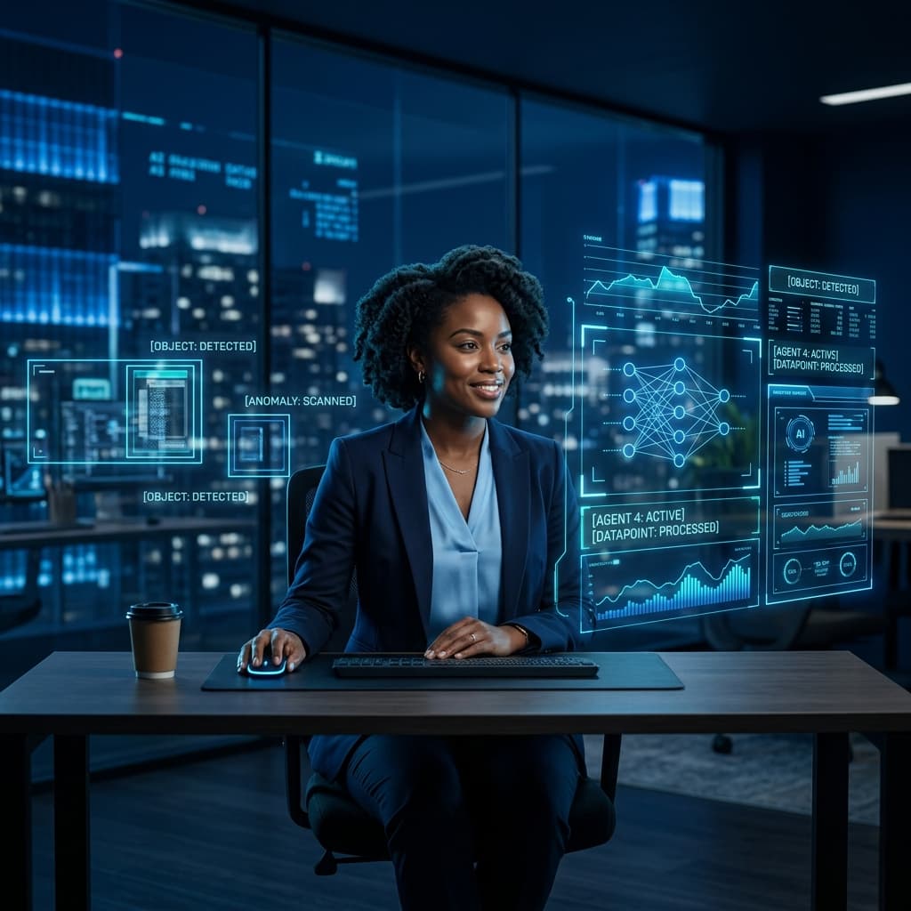Enterprise professional using Zetaverse AI platform